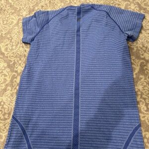 Blue Striped Short Sleeve lululemon shirt